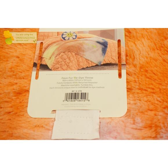 Makers Collective Teen Tie Dye Faux Fur 50x60"Throw Blanket* - Picture 4 of 4